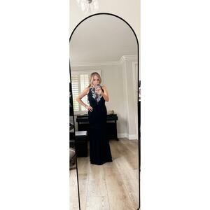 Jessica McClintock Vintage Black Velvet Gown Size S